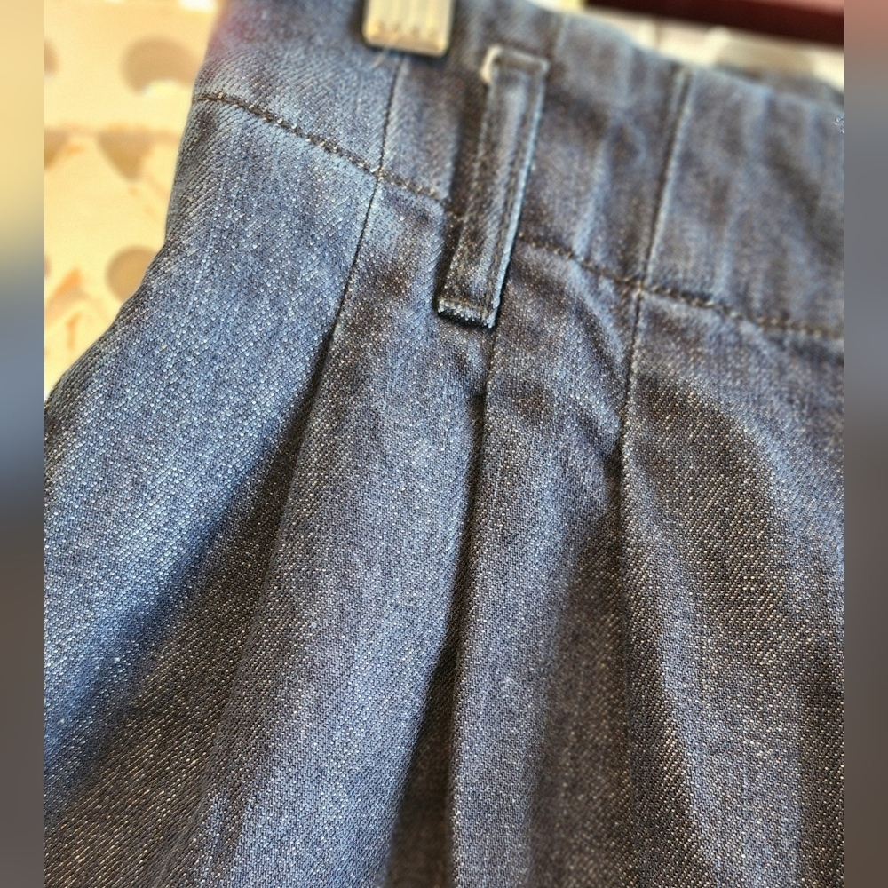YMC  Navy Earth Keaton Denim Trousers $225 USD 80'S style wide leg - Picture 16 of 16